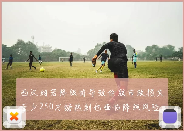 西汉姆若降级将导致伦敦市政损失至少250万镑热刺也面临降级风险